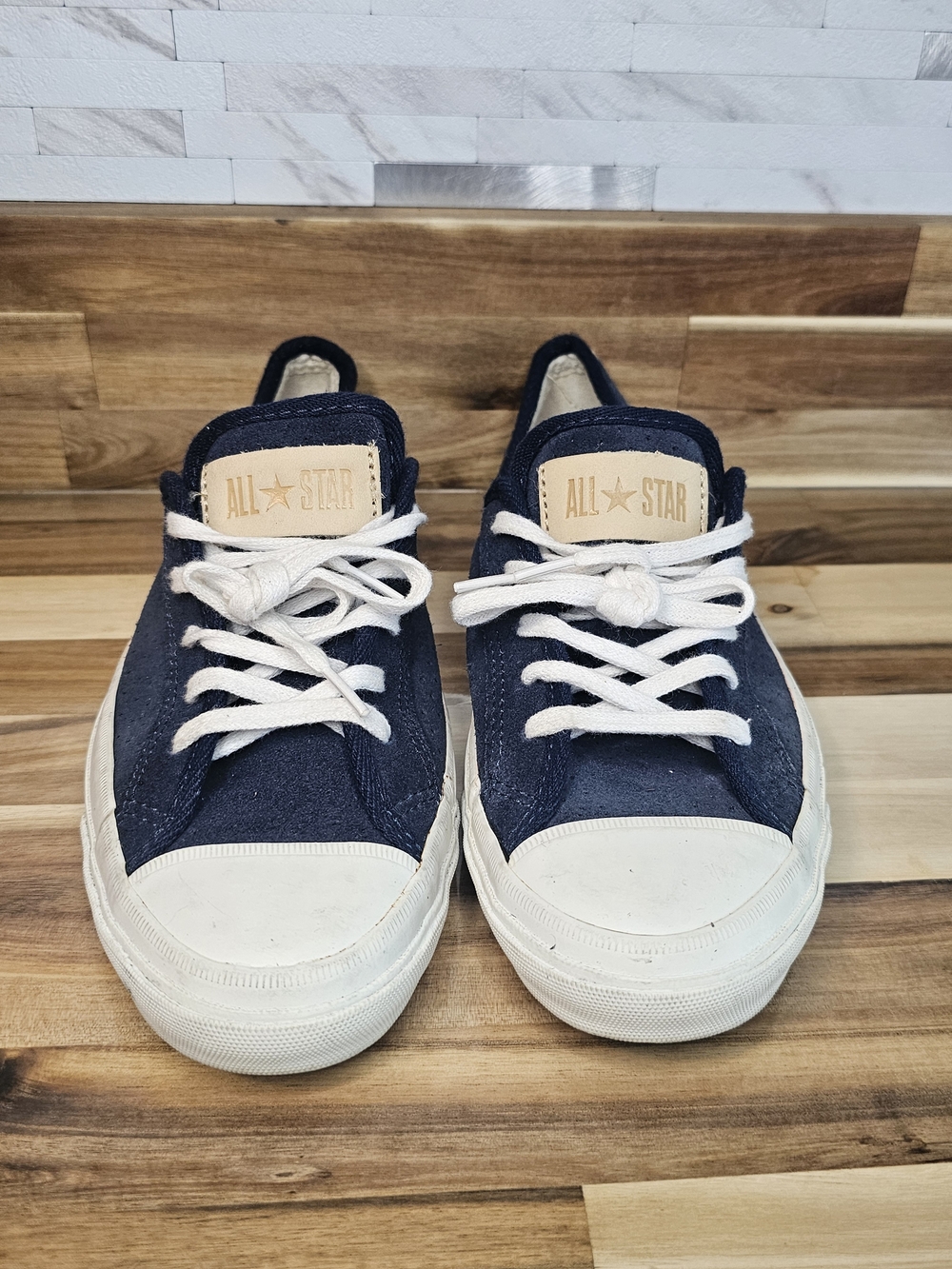 Converse Navy Suede Low Top Sneakers with White Soles S21